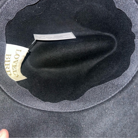 NWT Lovely Bird Black Wool San Miguel Fedora Braid Trim Hat - Picture 6 of 6